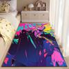 Smoking Character Vibrant Art suitable as a non-slip mat for the living room or bedroom sofa