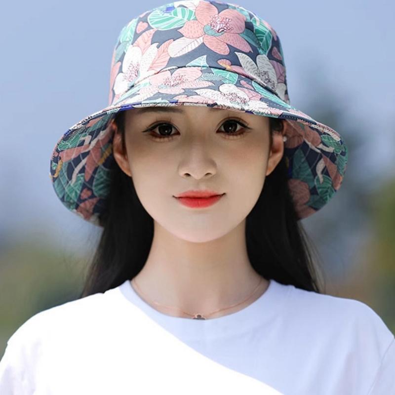 Женская летняя шляпа от солнца с защитой от ультрафиолета, широкополая шляпа с цветочным принтом для рыбалки на открытом воздухе, пляжа, верховой езды, садоводства, солнцезащитная шляпа для лица, шляпы для работы на ферме