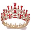 New European Style Palace Bridal Crown Round Full Circle Rhinestone Baroque Wedding Bridal Tiara