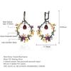 Original Designer Gemstone Earrings Birds and Flowers Design S925 Silver Natural Amethyst Earrings