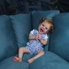 Куклы-реборн Happy Smile, мягкое тканевое тело, 24 дюйма, 60 см, имитация куклы-девочки с имплантированными волосами, симпатичные реалистичные игрушки для детей, подарки на день рождения