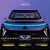 Новая светодиодная декоративная лента для капота автомобиля, динамическая подсветка салона с эффектом сканирования при запуске, дневной ходовой свет (ДХО) с функцией указателя поворота, 12 В