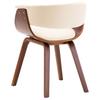 Dining Chair in Cream Bentwood Frame and PU Leather