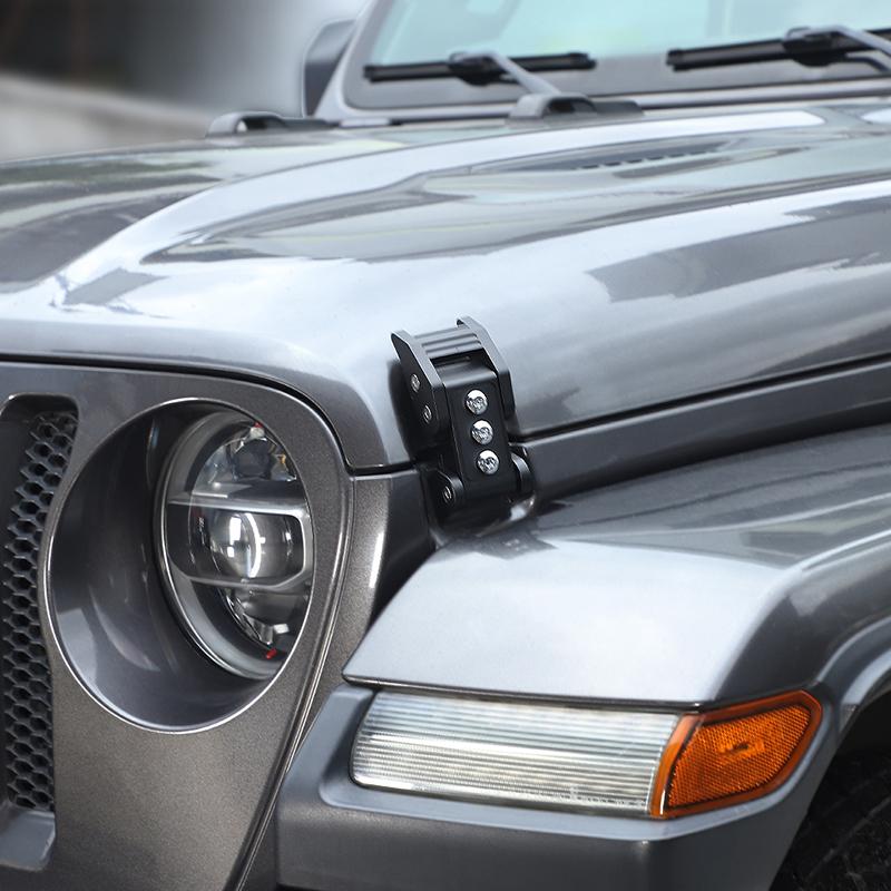Engine Hood Latches Locking Hood Catch Kit Metal Hood Locks Fit for Jeep Wrangler JK JL JT