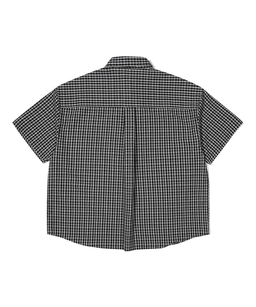 ONEILL Wrinkle Check Short Sleeve Shirt_Black