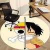 1 шт. One Piece Monkey D. Круглый ковер для офиса Луффи, под офисные стулья, спальня, гостиная, декор для дома a1022154