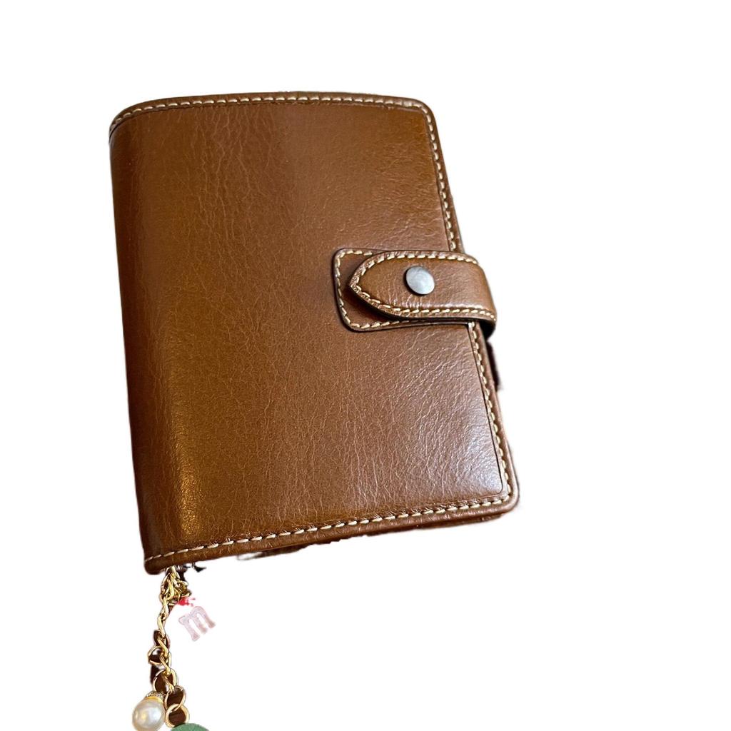 Deep Brown Leather Planner Binder with Removable Notebook and Pocket Diary