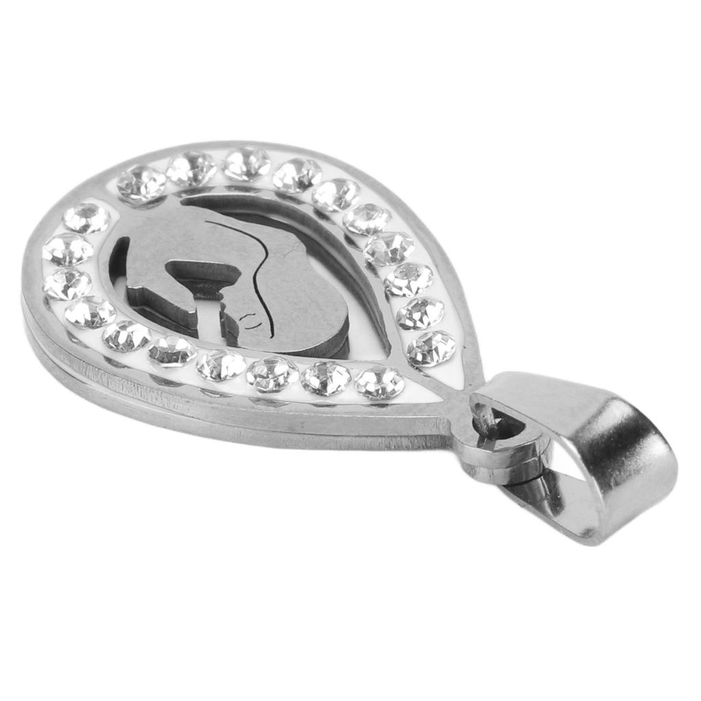 Подвеска Дева Мария Изысканный цвет Капля воды Стиль Прочная Титановая сталь Подвеска Матерь Божия