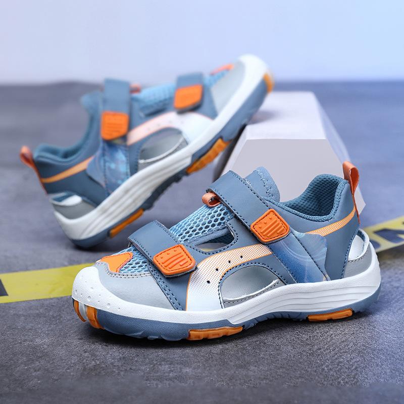 Спортивные сандалии Баотоу, туфли-каркас, сандалии для мальчиков, летняя детская пляжная обувь 2025, для мальчиков среднего и старшего возраста, учеников начальной школы