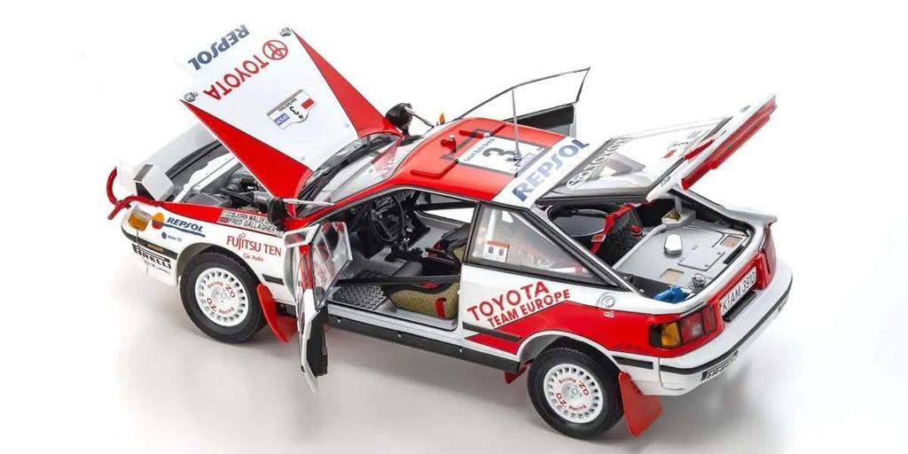 Kyosho Оригинальный масштаб 1/18 Toyota Celica GT-Four (СТ165) 1990 Сафари #3 Готовое изделие