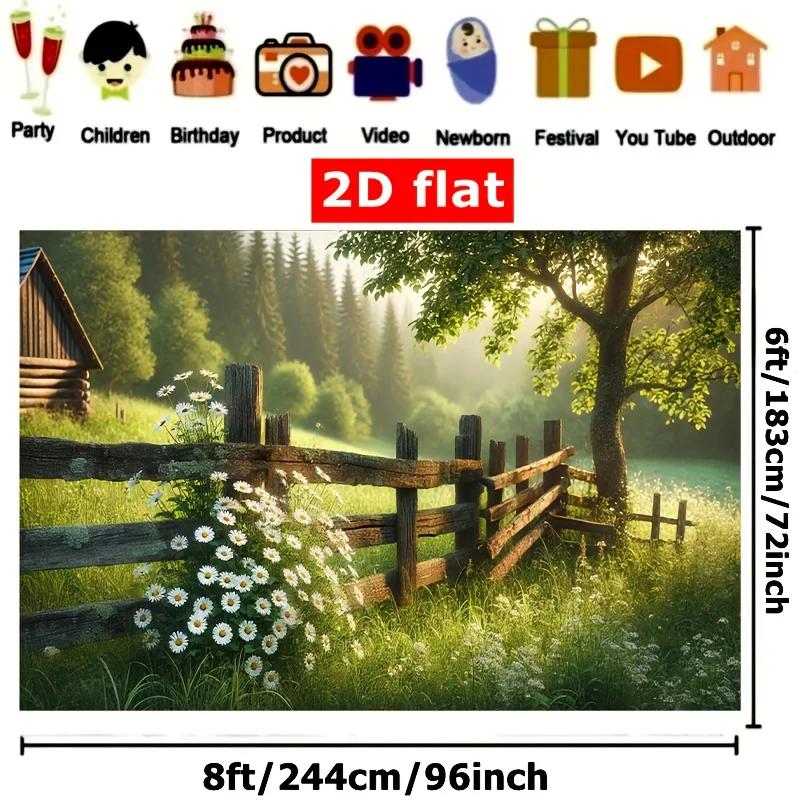 2D Plane - 2D Plane - 2D Plane - A 2D plane item, featuring a rustic daisy-shaped wooden fence designDJH