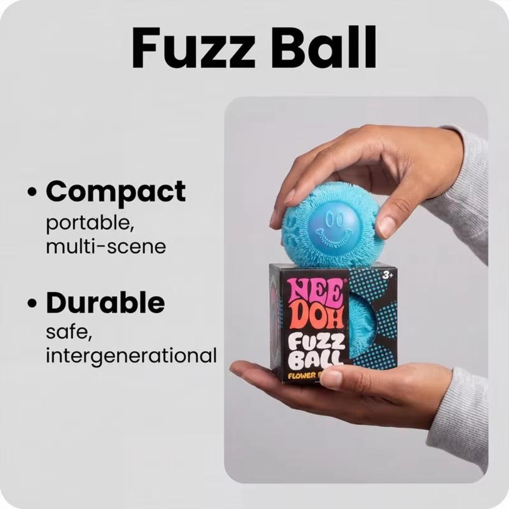 Новая мягкая игрушка-антистресс Nee Doh Fuzz Ball, сжимаемая, мягкая, пушистая, Цветочная Сила, портативная, для снятия стресса, уменьшает тревожность, фиджет, сквиши, украшение, подарок