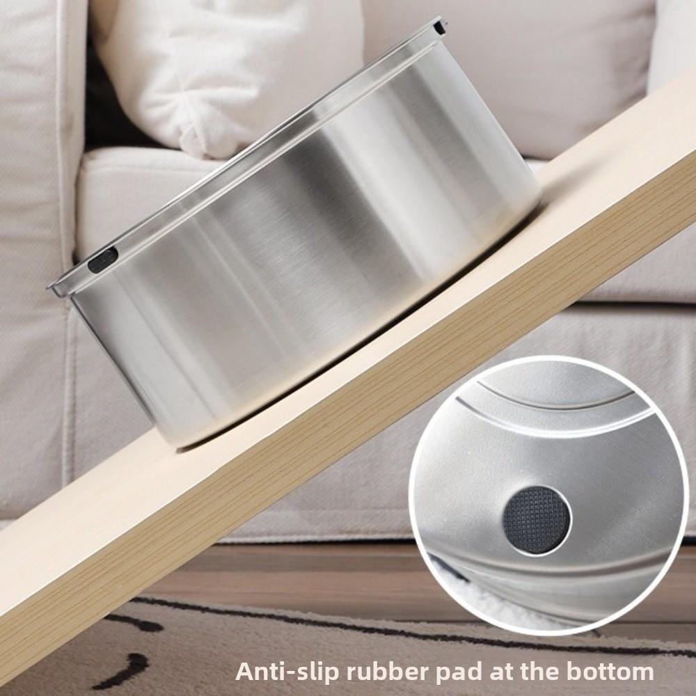 Миска для воды для собак из нержавеющей стали, защита от брызг и проливания, кормушка для воды для домашних животных, портативная, нескользящая основа, дозатор воды для собак, для путешествий