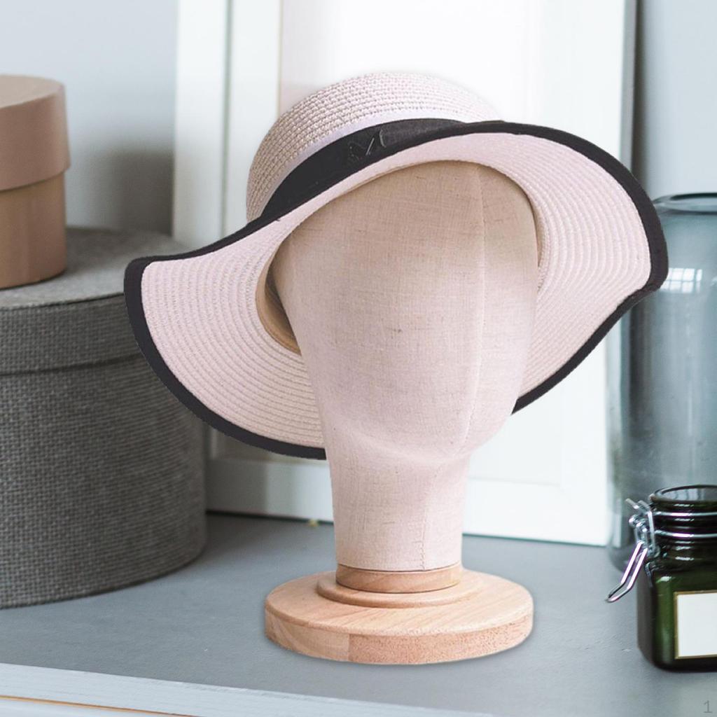 Mannequin Head Model Wig Hat Display Stand Holder 54cm Multifunctional Sturdy Manikin for