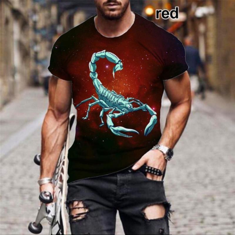 Летняя новинка Scorpion 3D мужская футболка с принтом модная индивидуальная Carnivore унисекс повседневная с круглым вырезом и короткими рукавами с изображением животных