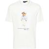Polo SS24 Bear Print Футболка свободного кроя с круглым вырезом для мужчин, белые 710854497-037