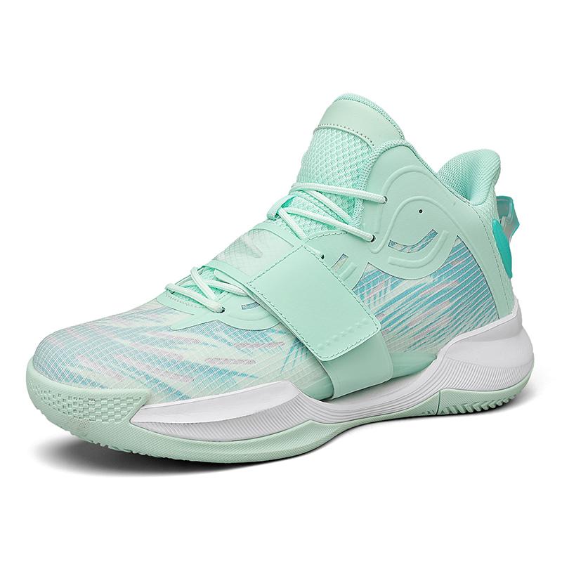 Новые фрикционные синие мячи, мужские профессиональные высокие светящиеся амортизирующие боевые спортивные туфли с отскоком