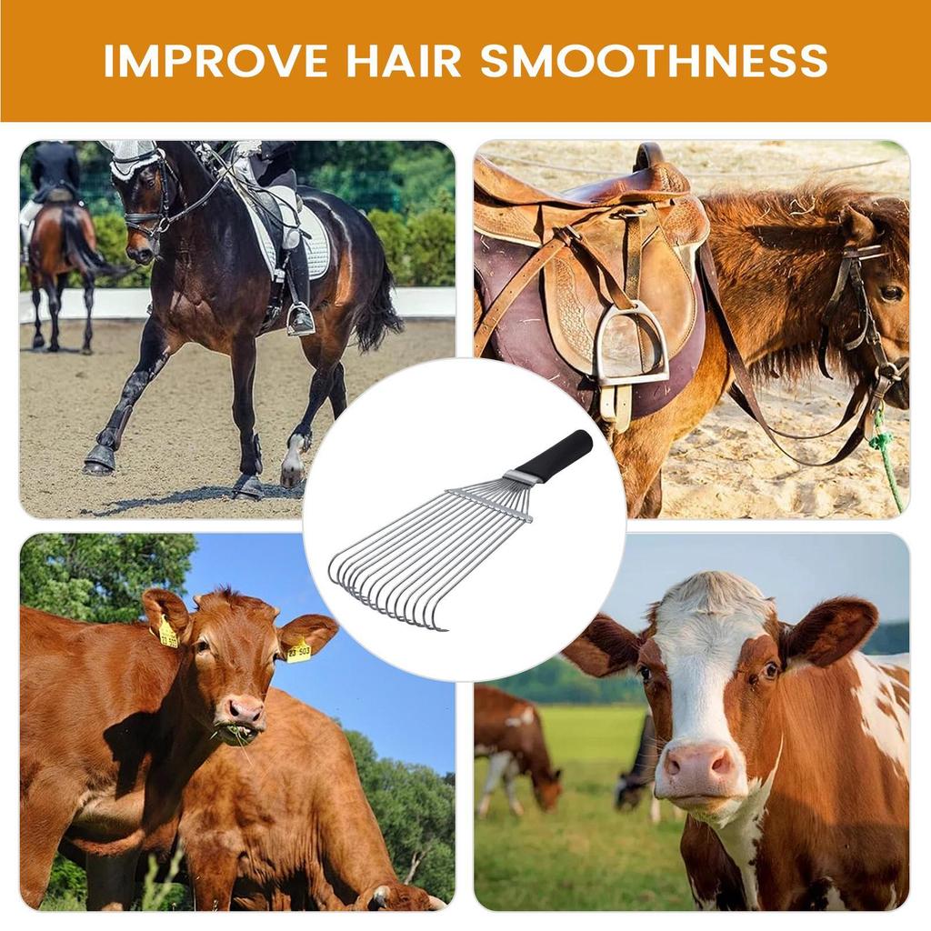Horse Undercoat Rake Animal Back Scratcher Shedding Brush Steel Cashmere And Wool Brush Coat Dematting Comb For Pets Animals