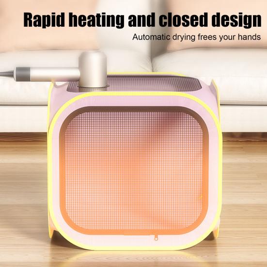 Ящик для сушки домашних животных, водонепроницаемый, антишерстяной, летающий, для сушки собак и кошек, портативный складной домик для груминга, ящик для сушки шерсти, клетка для маленьких и средних собак и кошек