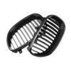 MAGICKIT One Pair Front Grilles for BMW E60 E61 5 Series M5 525I 525Xi 528I 528Xi 530I 530Xi 2004-2009 Gloss Black Accessories QCYZR1