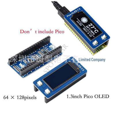 1,3-дюймовый OLED-дисплейный модуль для Raspberry Pi Pico, 64x128 пикселей