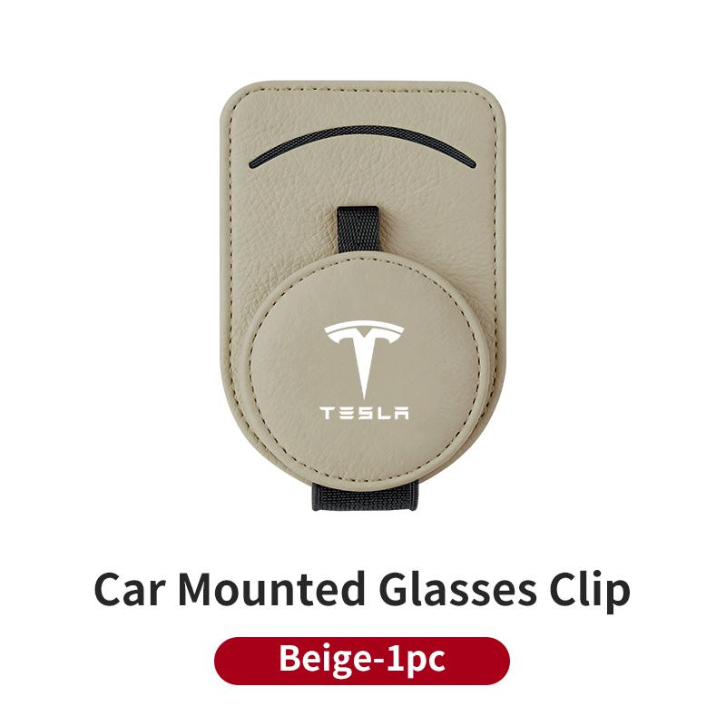 ALO1 Car Valve Glasses Holder Sunglasses Clip Accessories Interior For Tesla Model 3 Model S Model X Model Y Roadster Bonina
