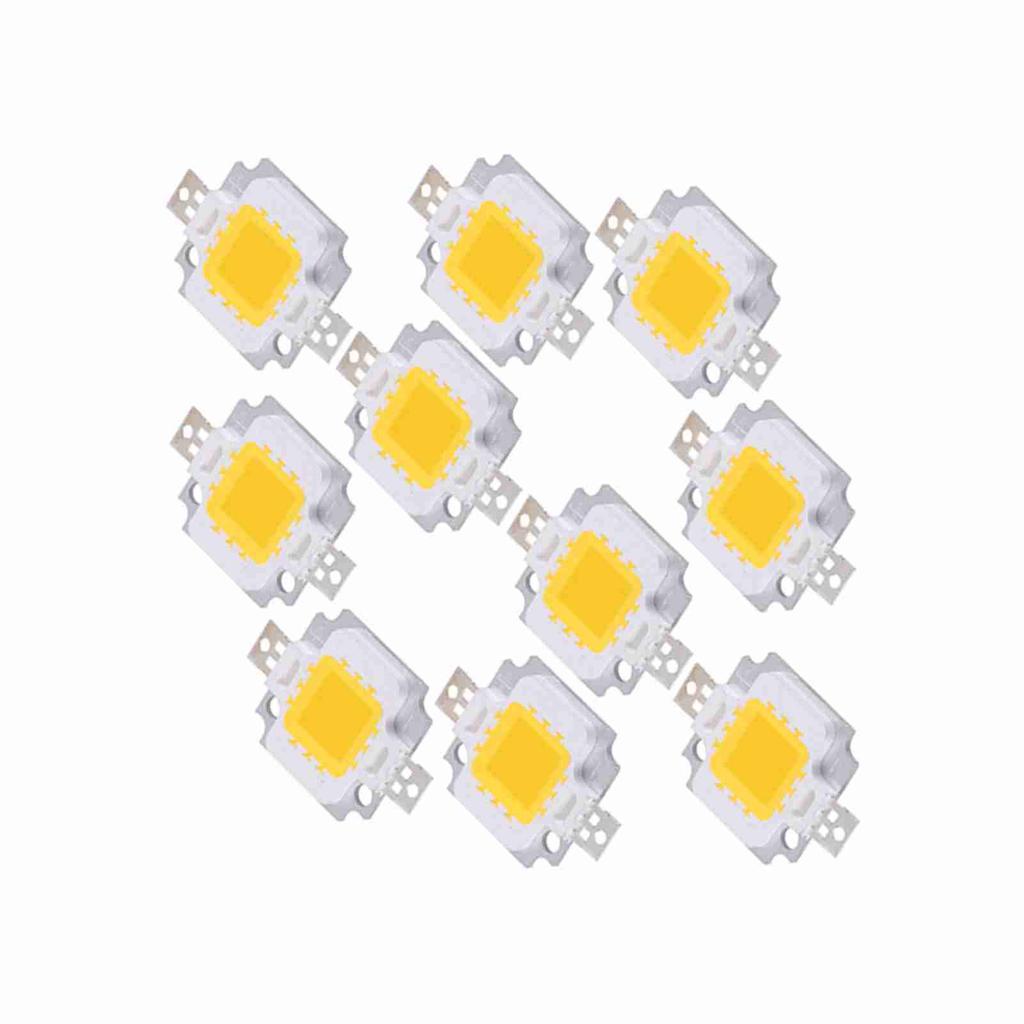 10 шт. 10 Вт Светодиодный чип SMD COB 9-10 В Для лампы Прожектор Светодиодные бусины Лампочка Высокая Белый