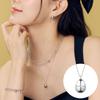 [Rosemont] Silver Long Drop Necklace (Free Size) Polka Ra25B05J