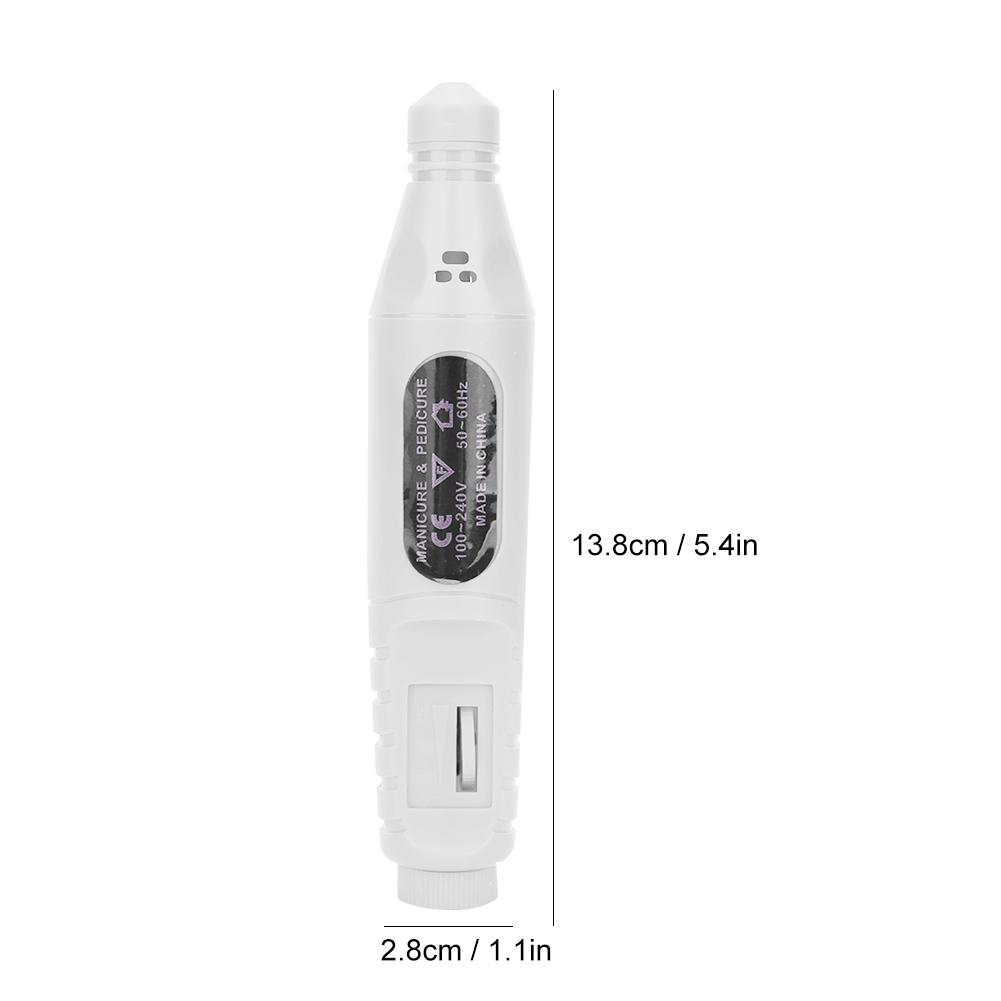 Портативная электрическая машинка для маникюра и педикюра USB, набор инструментов для полировки ногтей White USB
