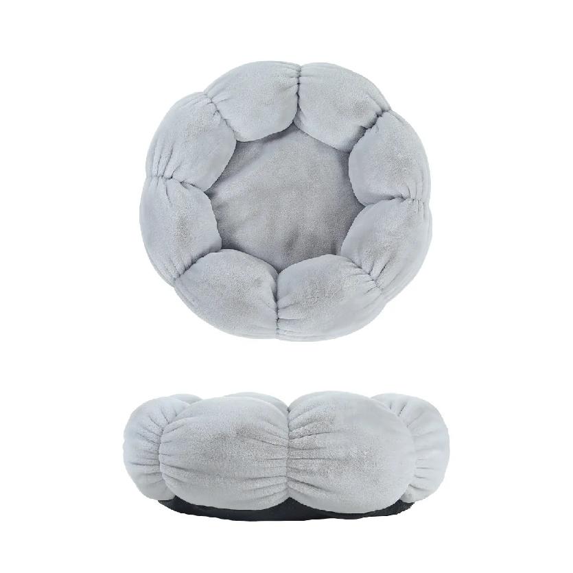 Wholesale Custom Logo Flower Design Soft Warm Plush Pet Product Supplier Dog Cat Bed