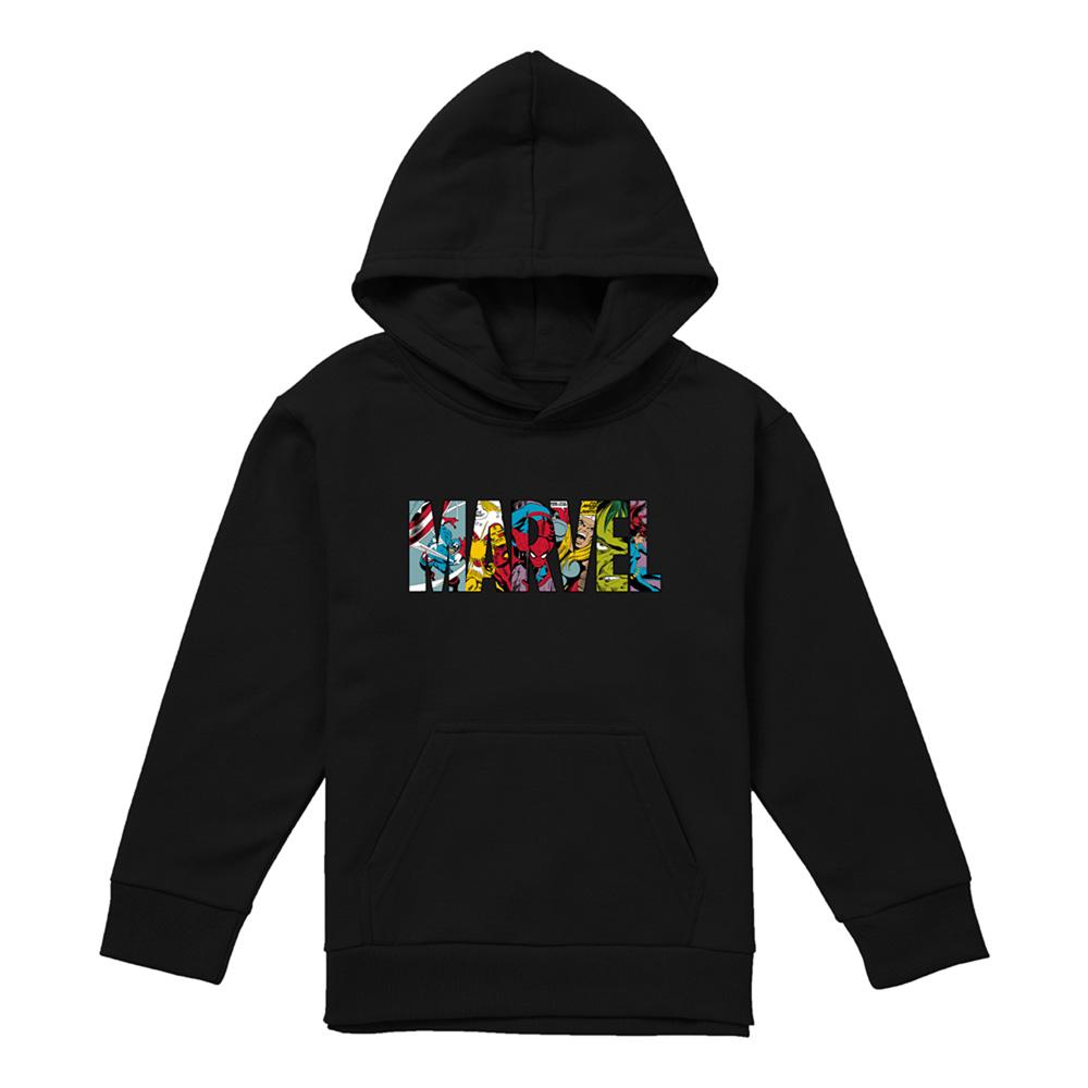 Marvel Childrens/Kids Characters Logo Pullover Hoodie