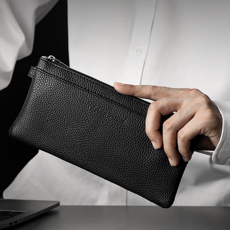 Lehuolvxing Men's Handbag, Portable Clutch for Phone, Keys And Coins, Fashionable Wallet