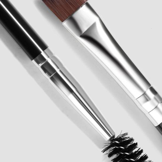 Набор кистей для бровей с двойной головкой, 3 шт., спиральная коническая кисть для макияжа глаз, пластиковая ручка, кисть для ресниц, профессиональная расческа для ресниц, инструмент для бровей