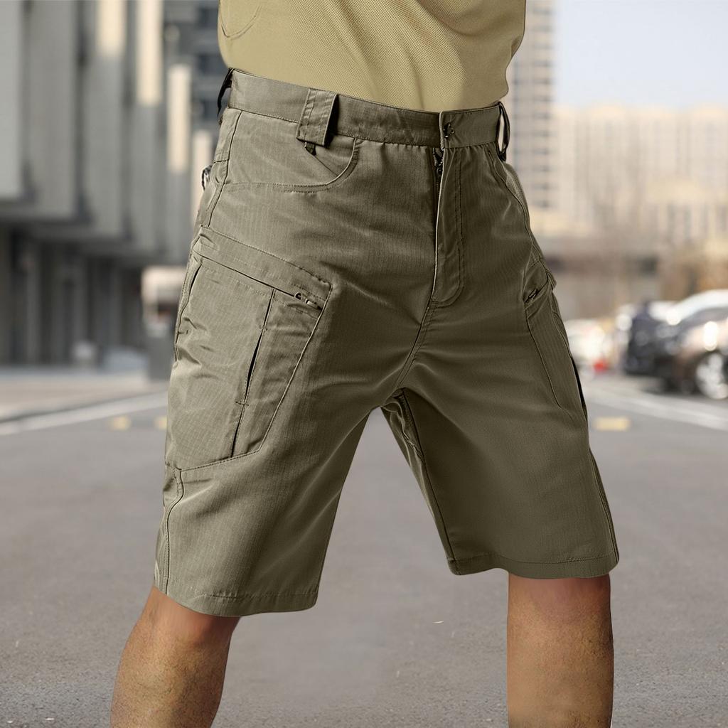 Мужские шорты карго из рипстопа - Многокарманные, износостойкие, дышащие - Для походов, кемпинга, строительства