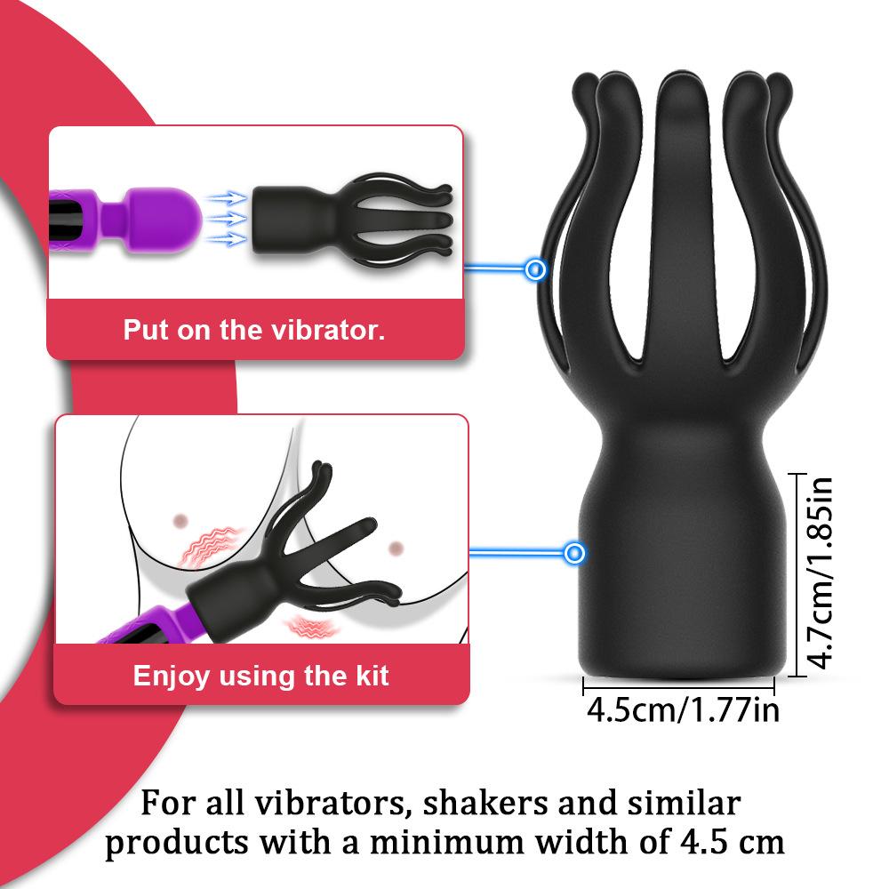 Electric Silicone AV Stick Accessories Silicone Finger Sleeve Cover Multi-play Wearing Flirting Toy Co-ed Couple Adult Sex toys
