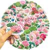 50 Мультяшных Розовых Лотосов Дудл Наклеек Декоративные Наклейки для Ipad Чемодана Блокнота Сделай Сам Водонепроницаемые
