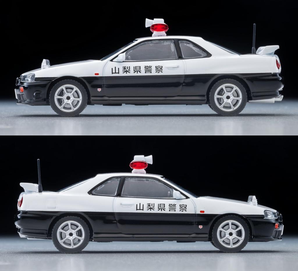 TOMYTEC Tomica Limited Vintage Neo Nissan Skyline Sports Coupe 25GT TURBO Полицейская машина Полиция префектуры Яманаси Готовая модель 336716 1/64 LV-N366a