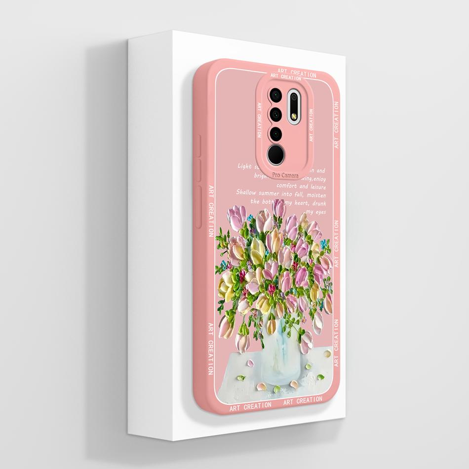 Для Redmi 9 9A 9C 9T Чехол Милый Панда Мягкий Жидкий Силикон Корпус Телефона Для Xiaomi Redmi9 Power Высококачественная Прочная Задняя Крышка