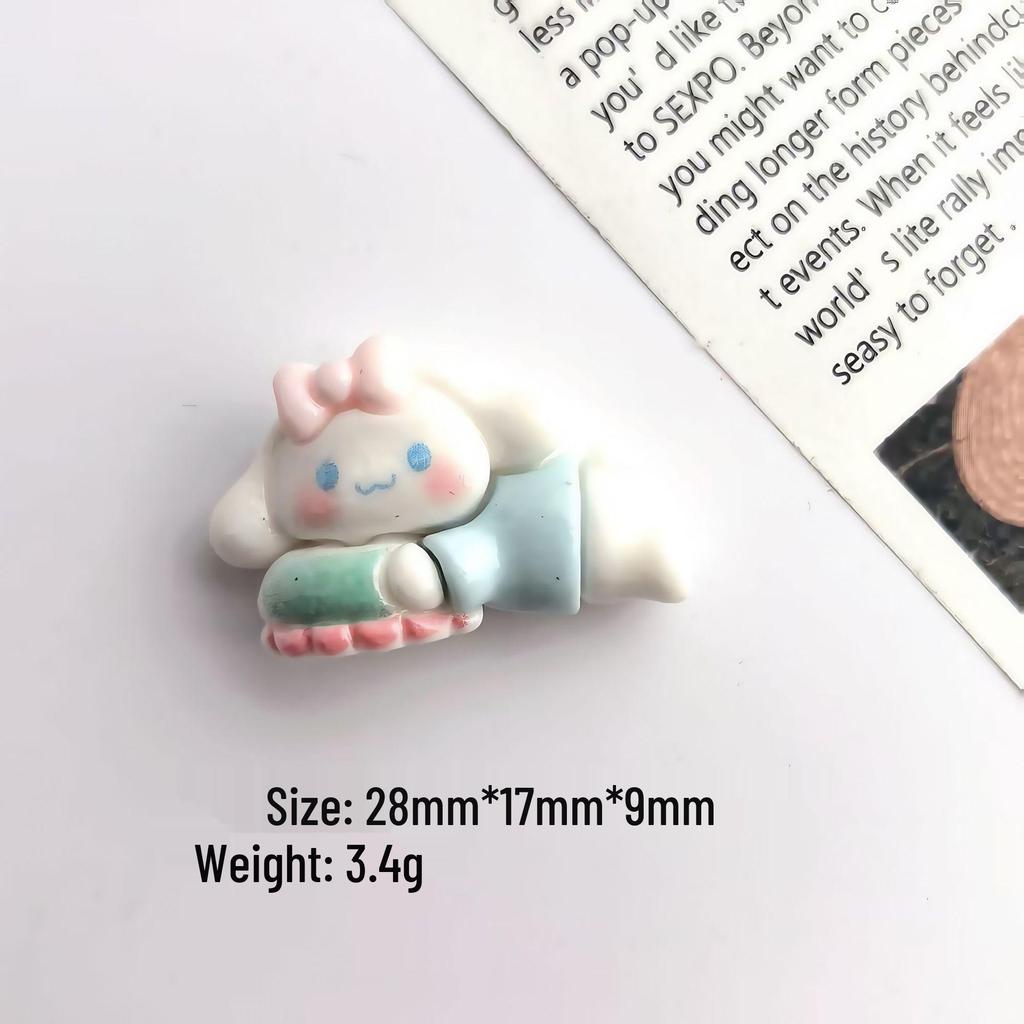 Cute Cartoon DIY Resin Ornaments: Sanrio Swimming Series Hair Clips, Phone Cases & Shoe Buckles
