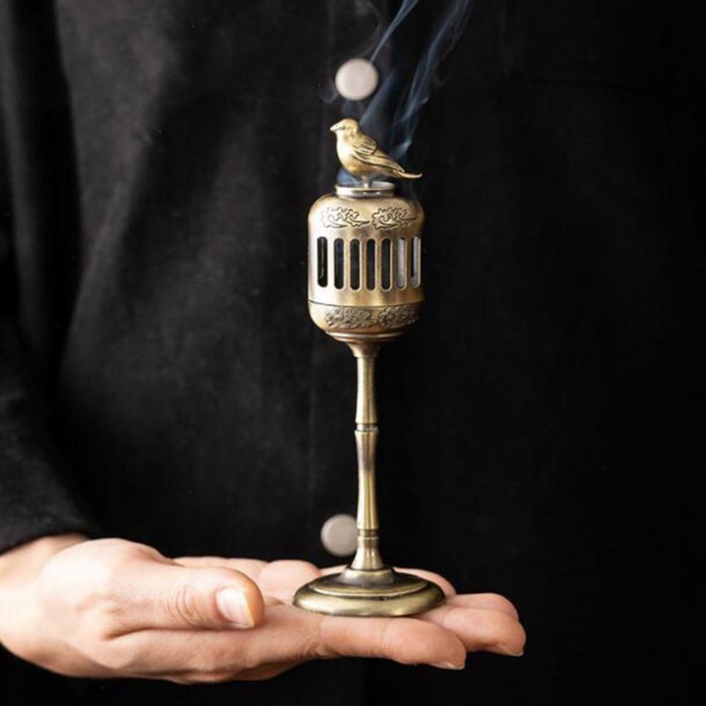 Matel Magpie Hollow Lamp Сандаловое дерево Ароматизатор Курительная кадильница для благовоний Подставка для чайного домика Украшения для кабинета Домашний декор