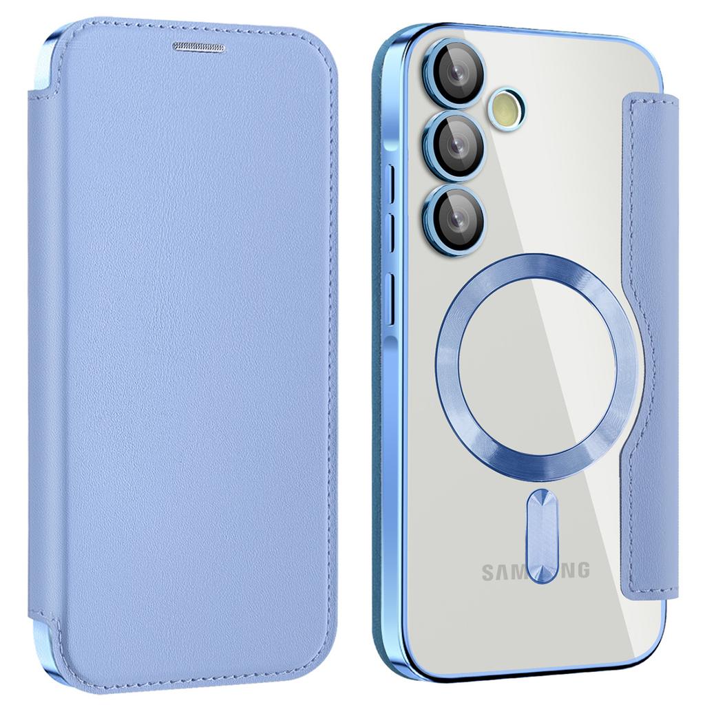 Чехол для Samsung Galaxy A55 5G, совместимый с MagSafe, кожаный чехол для телефона с RFID-блокировкой