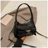 2025 New Bow Shoulder Bag Simple and Fashionable Women's Underarm Bag Versatile Casual Crescent Bag Handbag