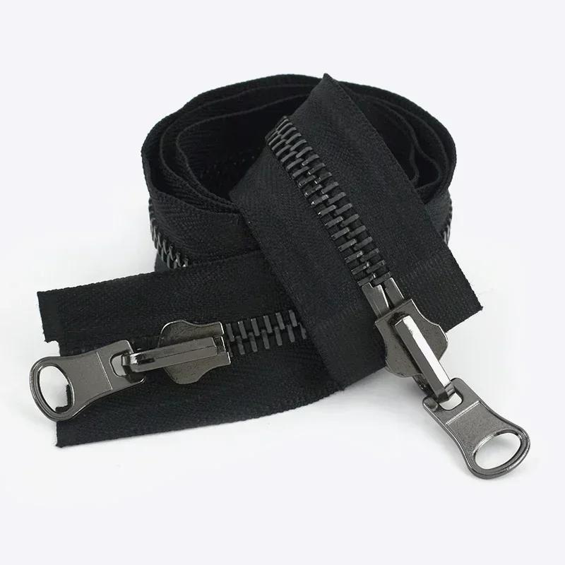 Meetee 5# 8# 70-100см Разъемная Металлическая Молния Собачка Двусторонняя Реверсивная Молнии Куртка Шитье Молнии Аксессуары для Ремонта