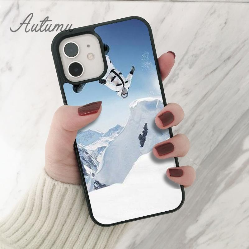 Чехол для телефона с изображением лыж, сноуборда, лыж для iPhone 11 12 13 14 Pro Max mini XR XS SE 2020 6S 7 8 Plus Samsung Galaxy S21 S22
