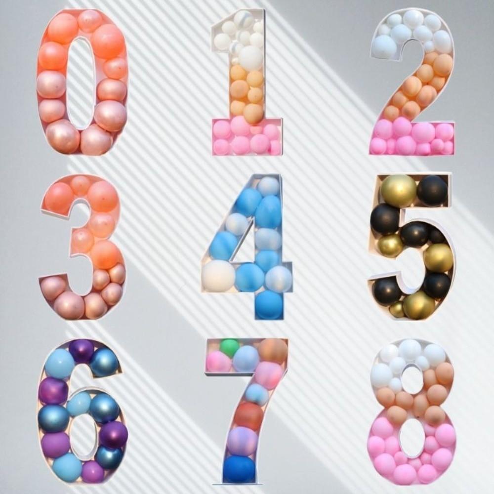 Three-dimensional Digital Balloon Number Box Numbers 0-9 Marquee Balloon Frame  Wild One Party
