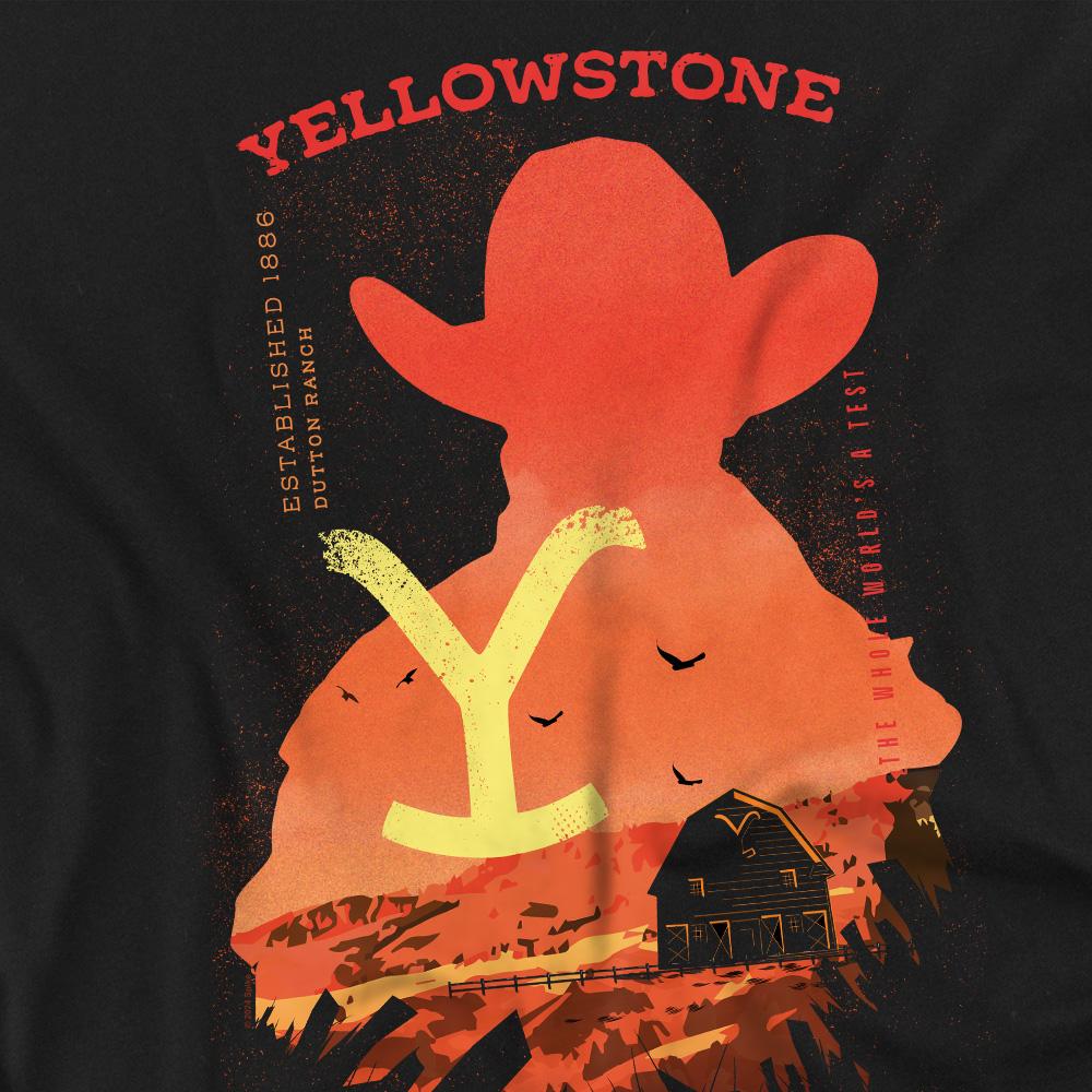 Футболка с силуэтом заката от Yellowstone Mens Wear the Brand