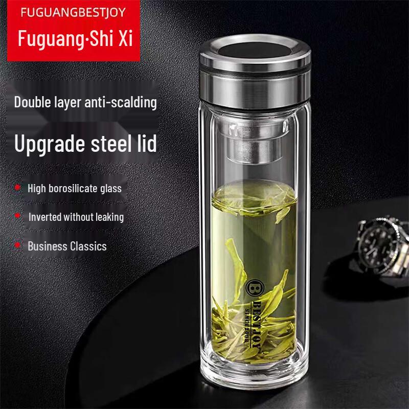 Двухслойная стеклянная чайная бутылка Fuguang Shixi