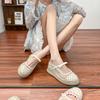 Yuanlitong летняя новая мода плетеные пеньковые веревки толстая подошва одинарная обувь женская сетчатая пряжа дышащая обувь с закрытым носком женская 2025