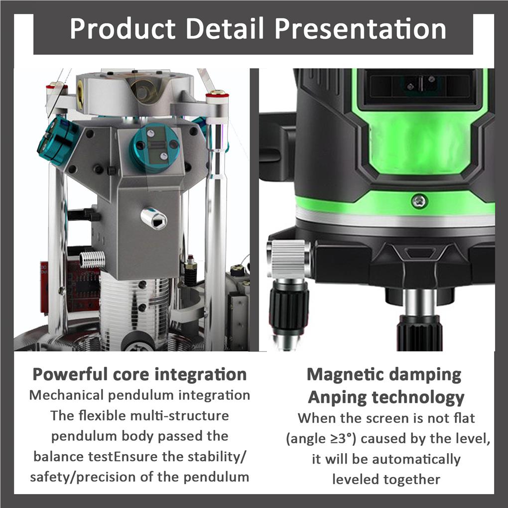 Трехпроводной пятилинейный уровень зеленый инженерный картограф высокоточный лазер