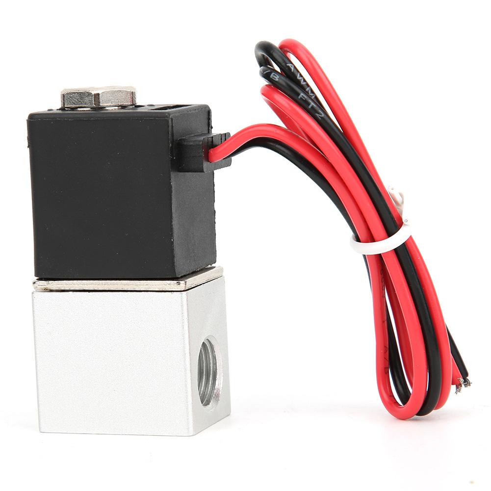 Быстродействующий электромагнитный клапан Вода Воздух Масло 2-позиционный 2-ходовой Корпус клапана из алюминиевого сплава DC12V G1/4"